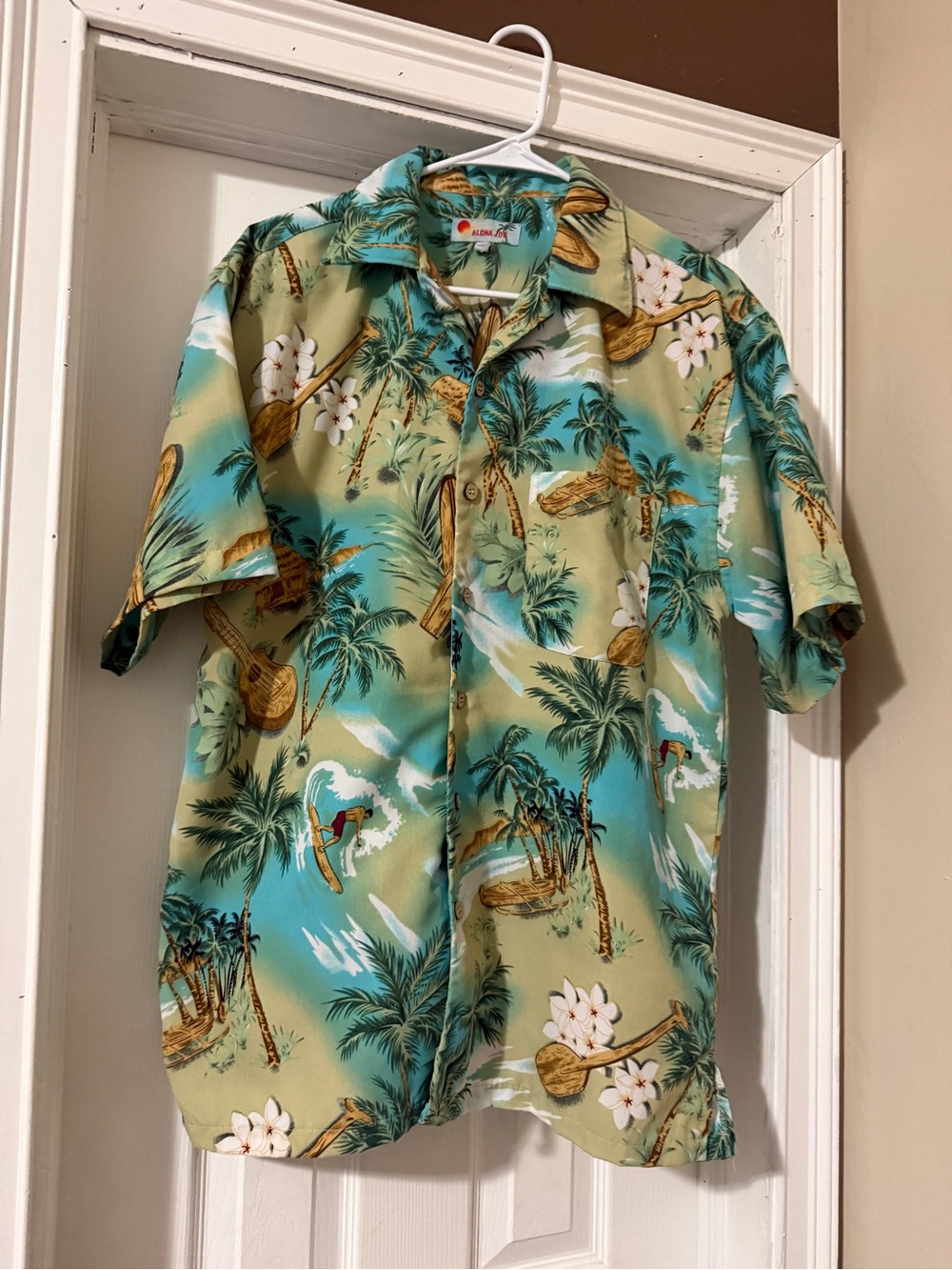Aloha Joe Casual Men's Short-Sleeve Hawaiian Shirt - Green/Turquoise